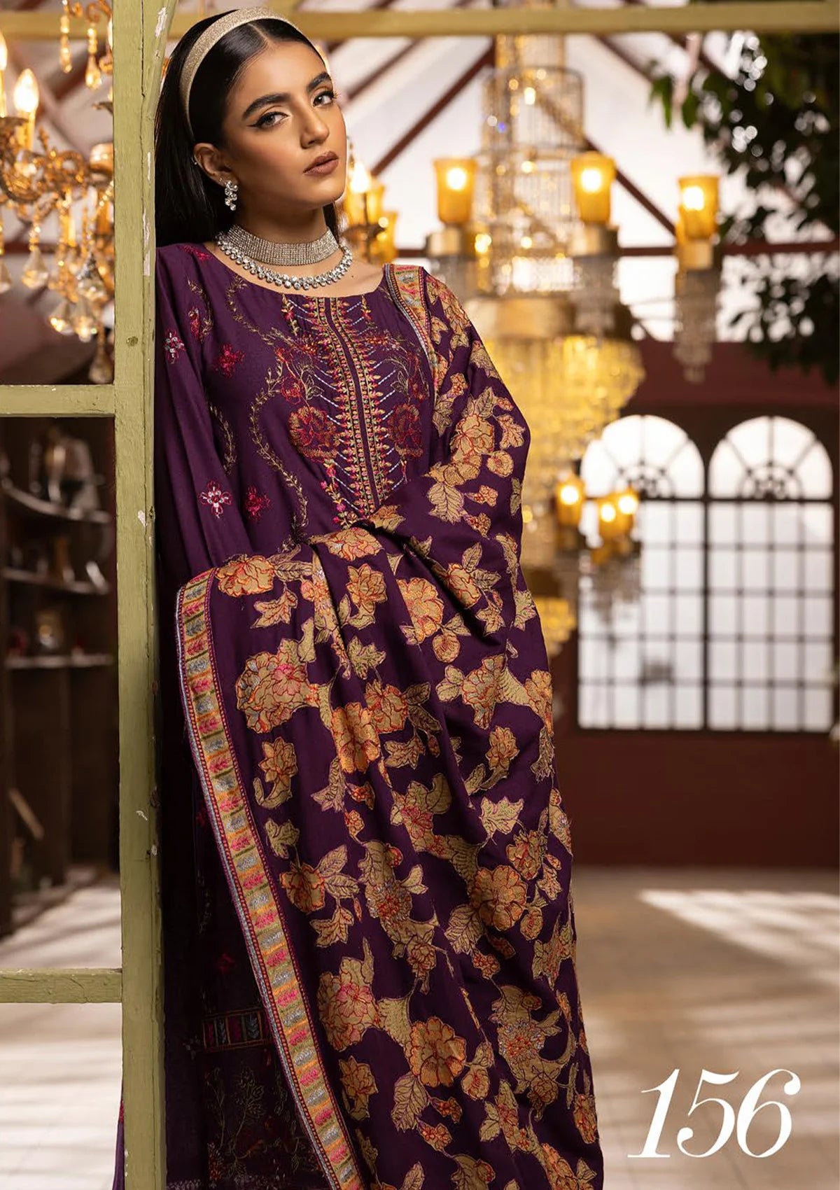 Shaista Premium Emb Karandi'23 D-156 - Mohsin Saeed Fabrics