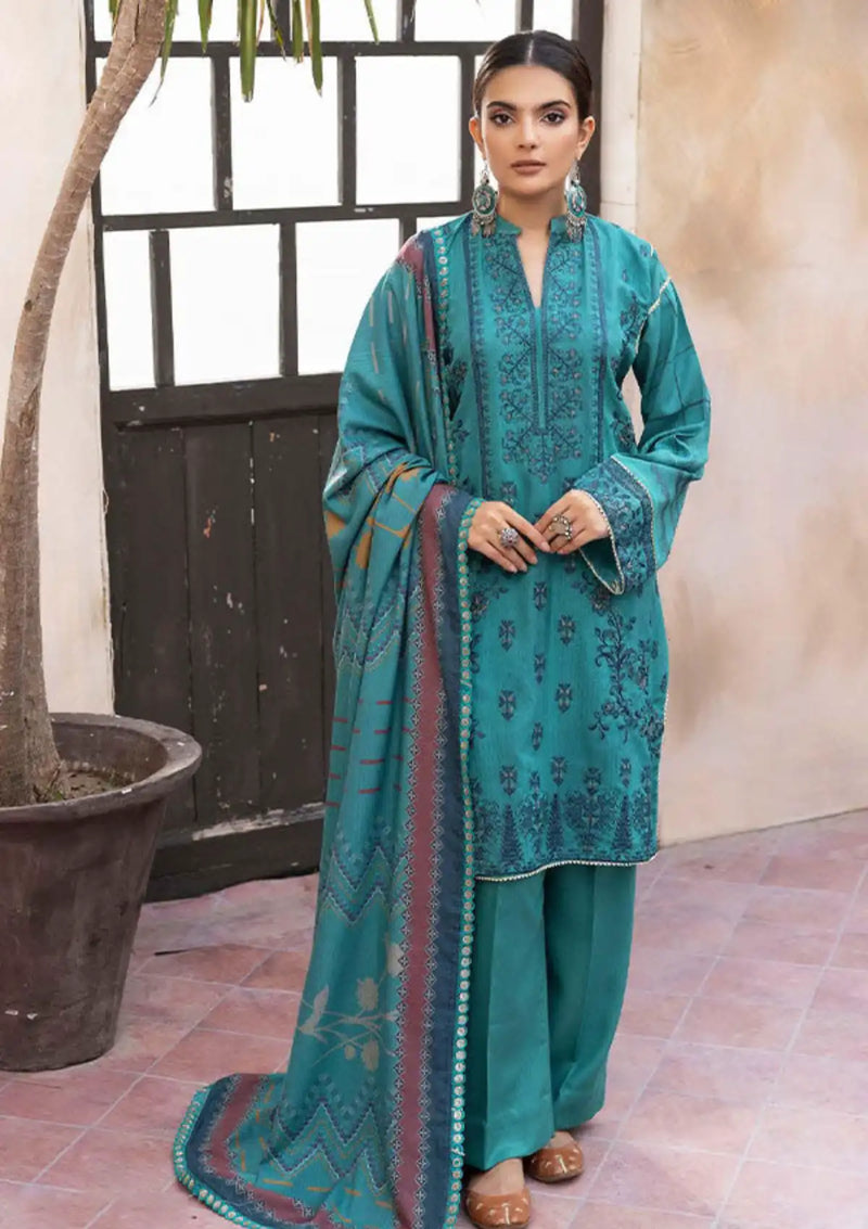 Shaista Sania Emb Dhanak'23 D-238 - Mohsin Saeed Fabrics