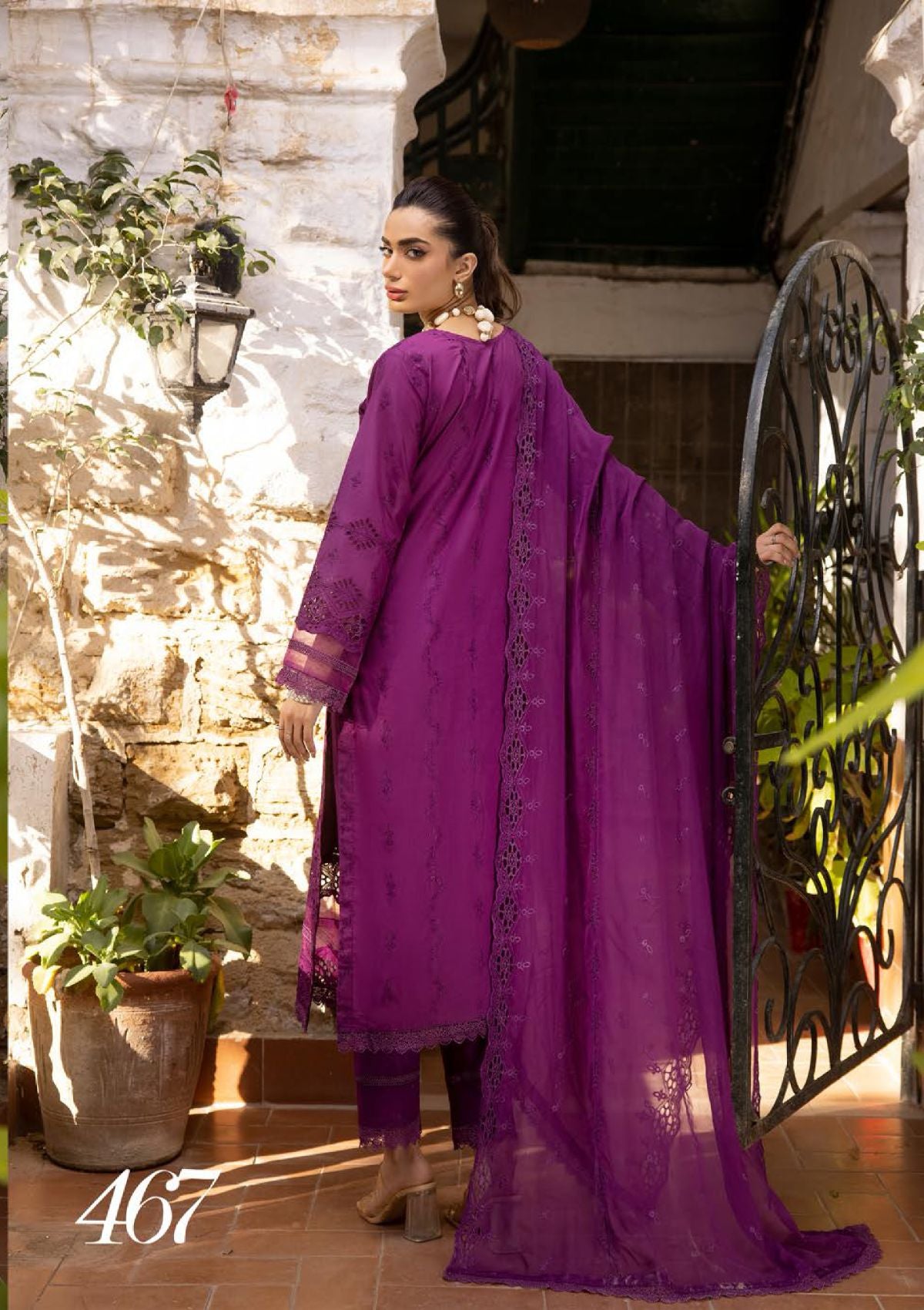 Shaista Premium Lawn'24 D-467 - Mohsin Saeed Fabrics