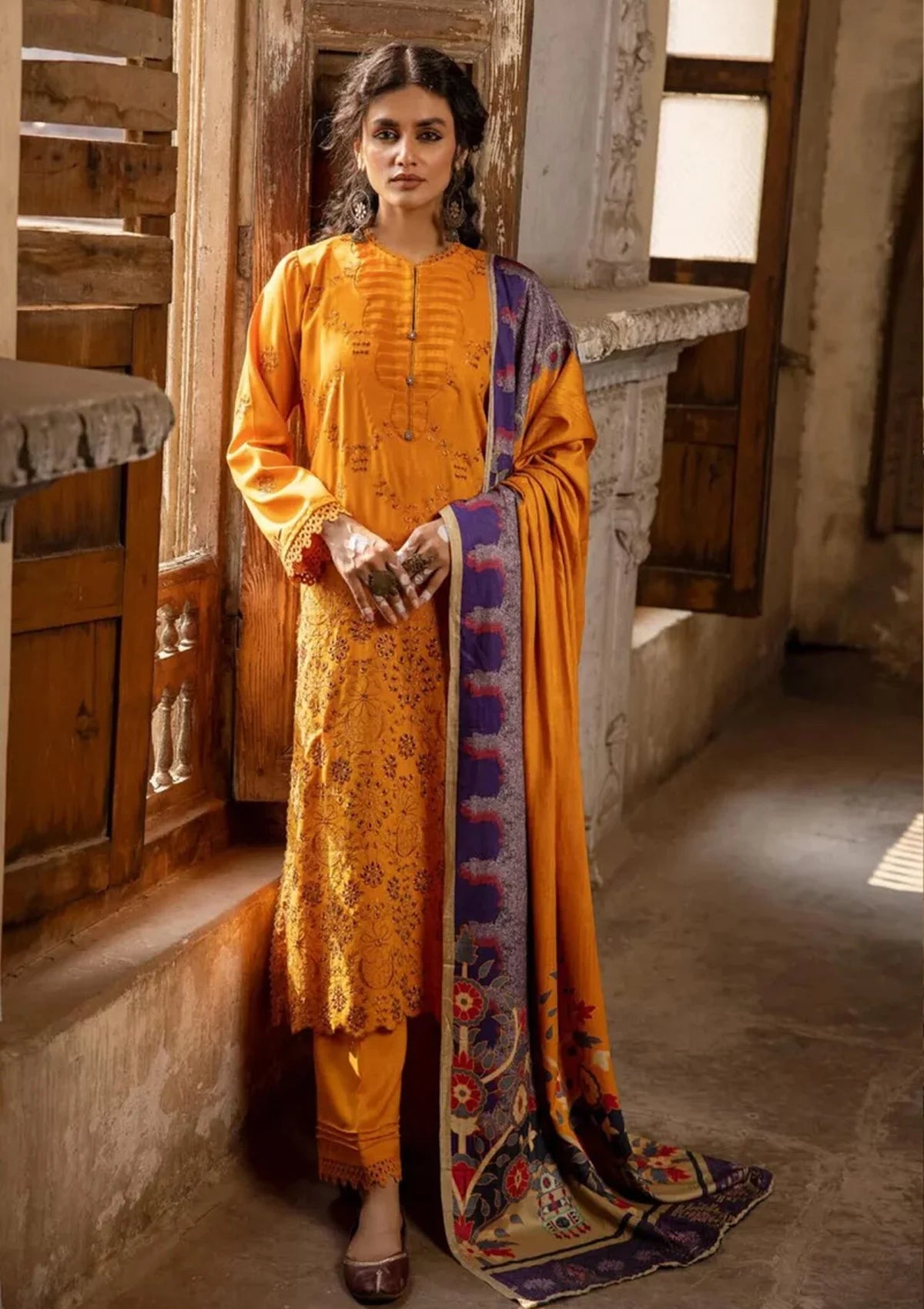 Shamiyana By Khoobsurat Emb Dhanak'23 SE-73 - Mohsin Saeed Fabrics