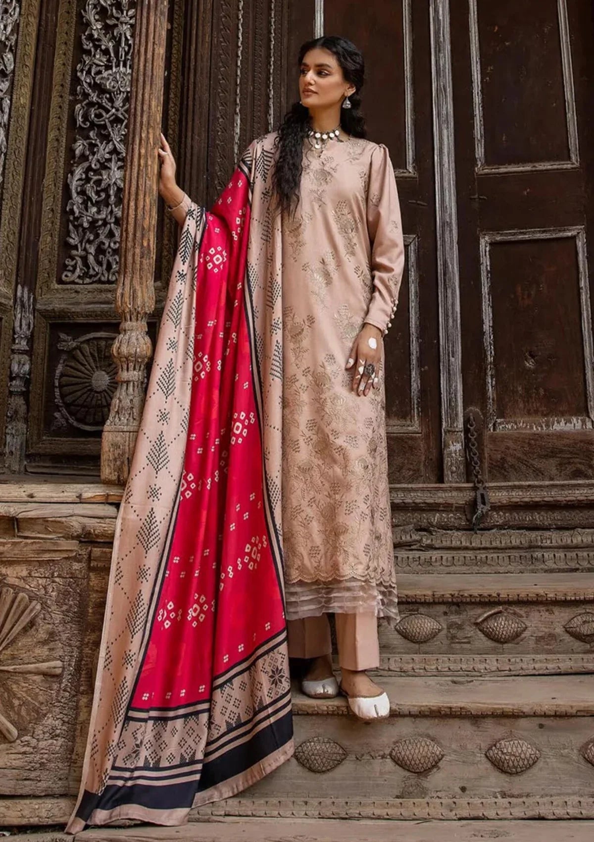 Shamiyana By Khoobsurat Emb Dhanak'23 SE-77 - Mohsin Saeed Fabrics