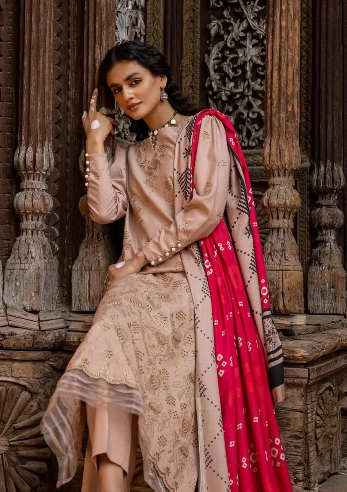 Shamiyana By Khoobsurat Emb Dhanak'23 SE-77 - Mohsin Saeed Fabrics