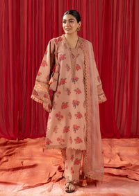 Sheen Prints By Alizeh'24 D-03 CORAL PEACH