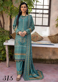 Shaista Rose Emb Dhanak'23 D-315 - Mohsin Saeed Fabrics