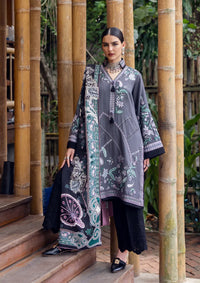 Mushq Hemline Symphony Karandi'25 D-05 Silver Mist