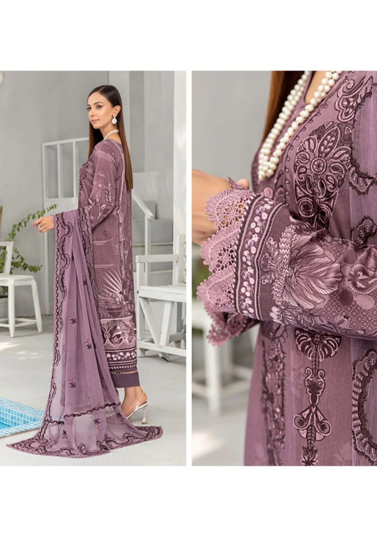 Smile Luxury Emb Viscose'23 D-1201 - Mohsin Saeed Fabrics