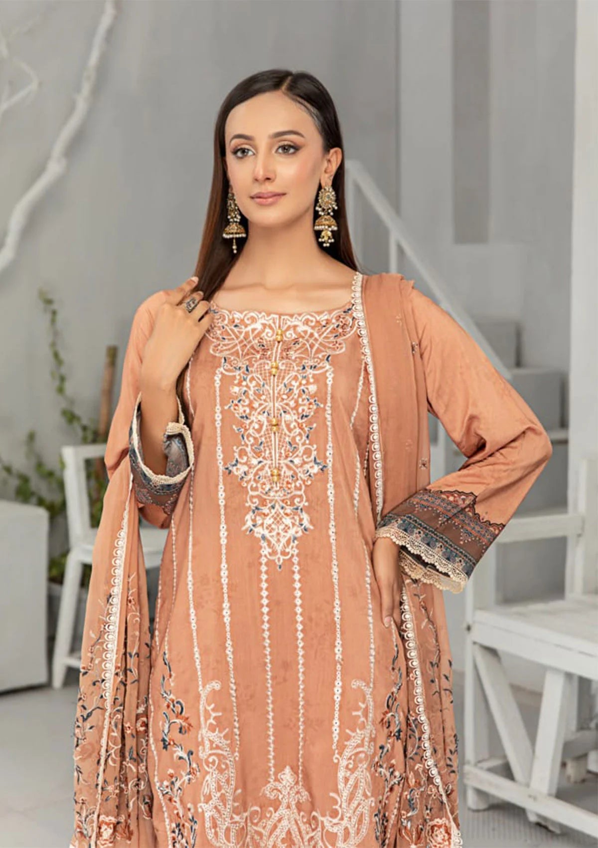 Smile Luxury Emb Viscose'23 D-1202 - Mohsin Saeed Fabrics