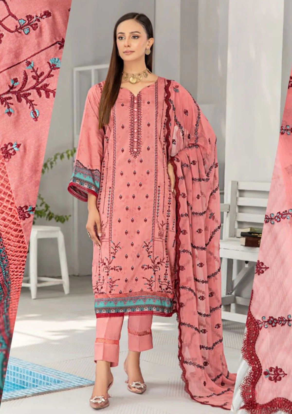 Smile Luxury Emb Viscose'23 D-1203 - Mohsin Saeed Fabrics