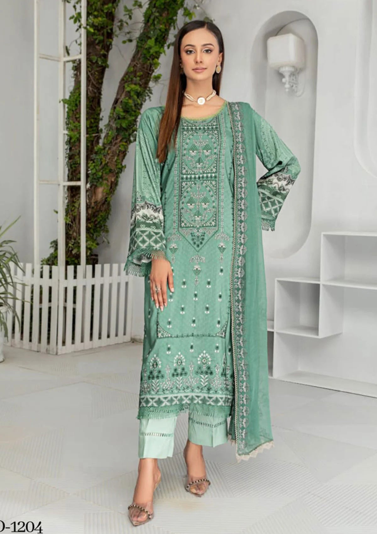 Smile Luxury Emb Viscose'23 D-1204 - Mohsin Saeed Fabrics