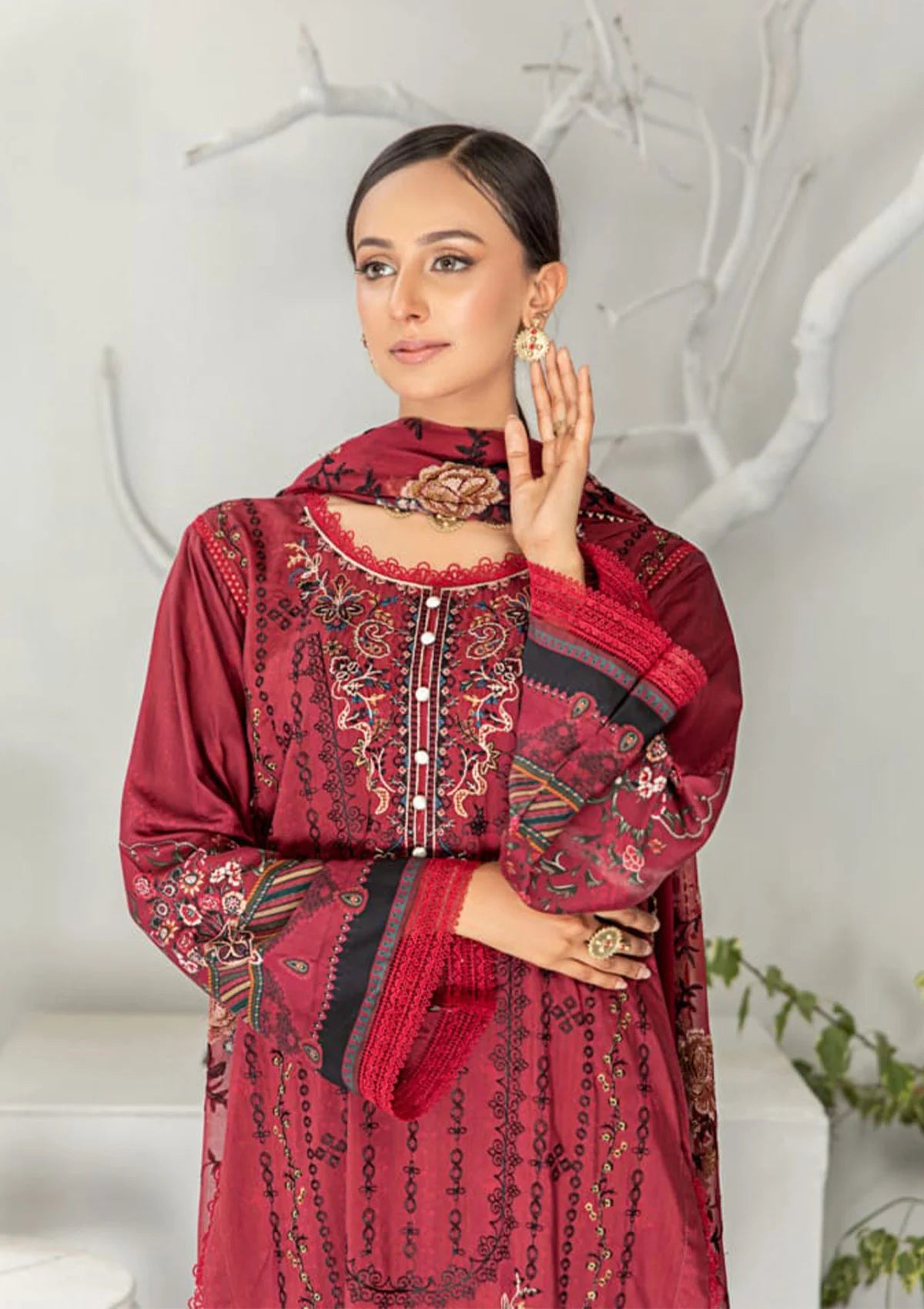 Smile Luxury Emb Viscose'23 D-1207 - Mohsin Saeed Fabrics
