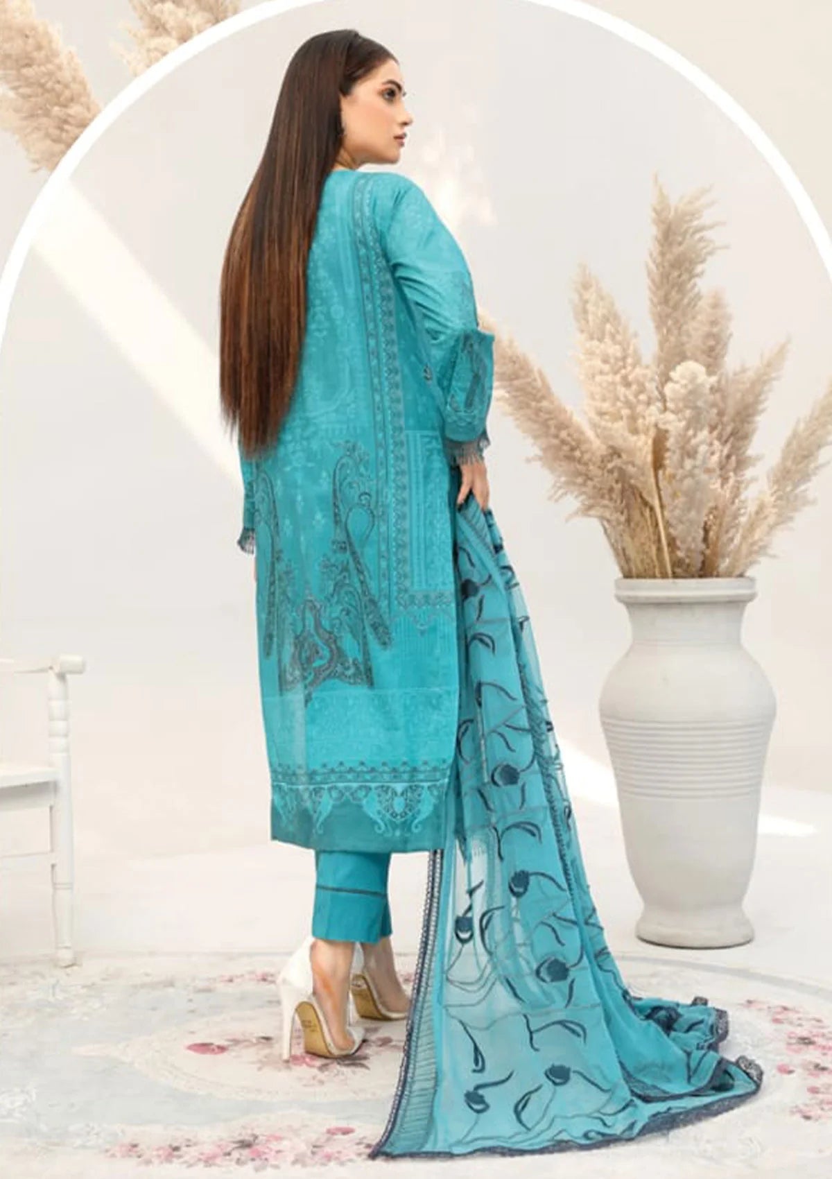 Smile Luxury Lawn'23 Vol-05 D-1103 - Mohsin Saeed Fabrics