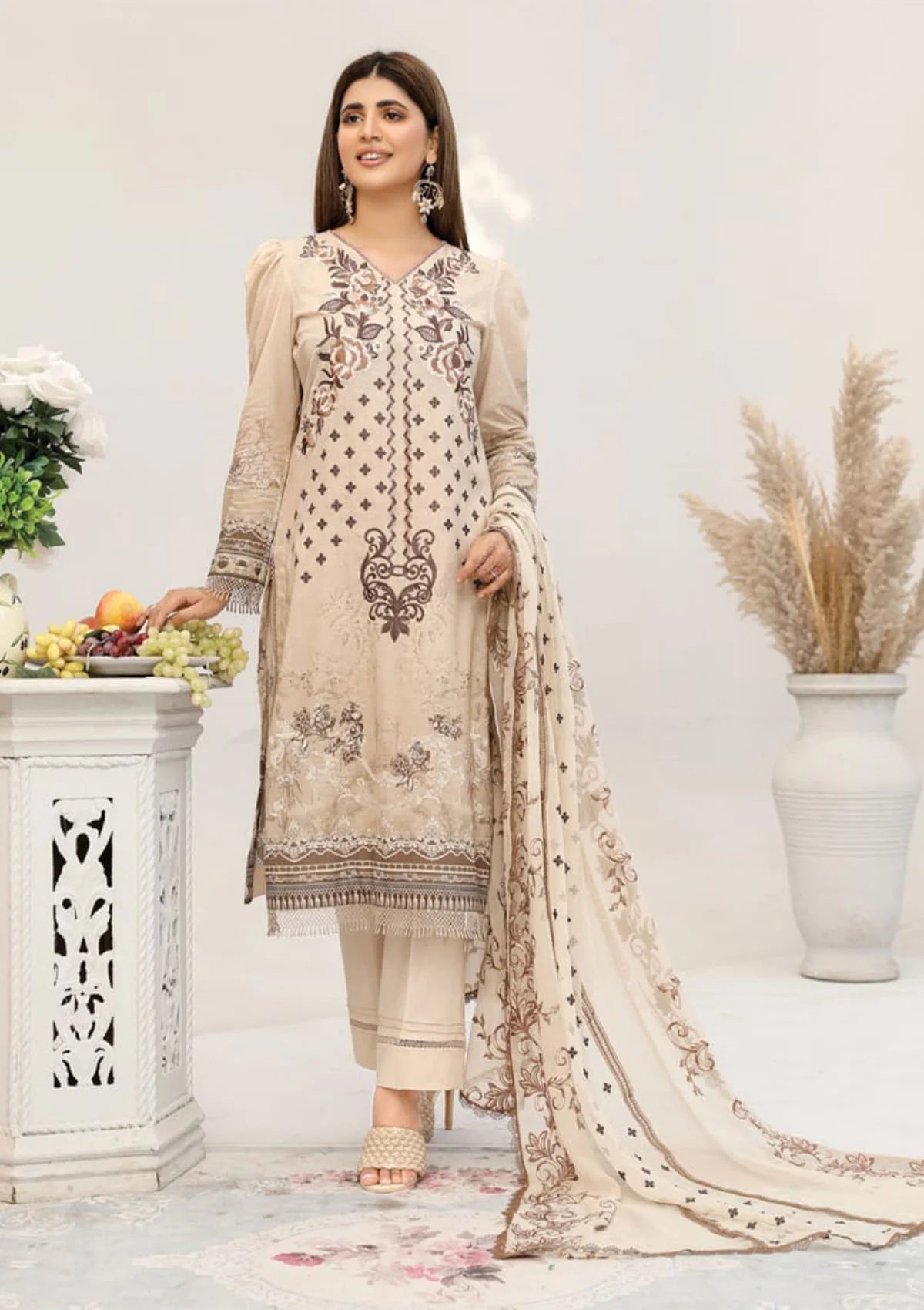Smile Luxury Lawn'23 Vol-05 D-1106 - Mohsin Saeed Fabrics