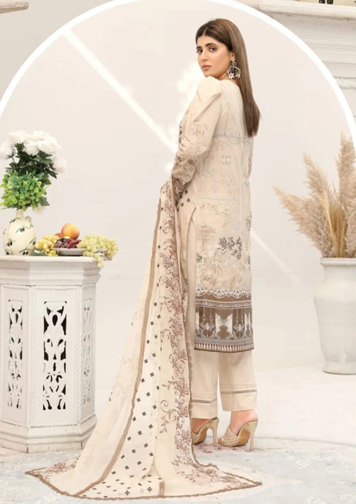 Smile Luxury Lawn'23 Vol-05 D-1106 - Mohsin Saeed Fabrics