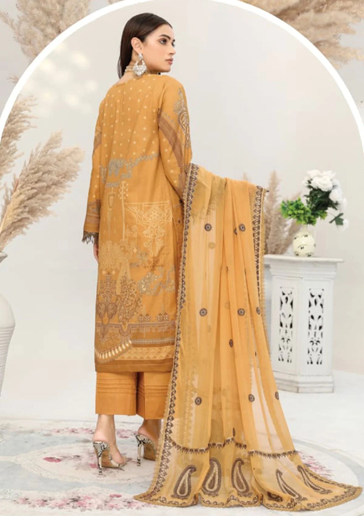 Smile Luxury Lawn'23 Vol-05 D-1108 - Mohsin Saeed Fabrics
