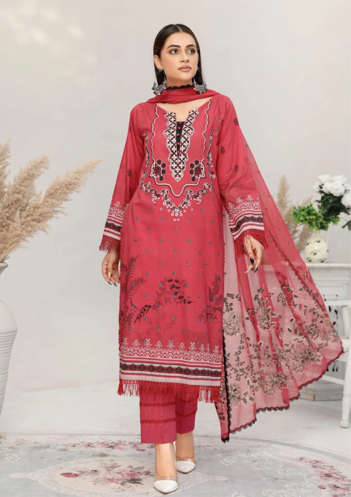 Smile Luxury Lawn'23 Vol-05 D-1109 - Mohsin Saeed Fabrics