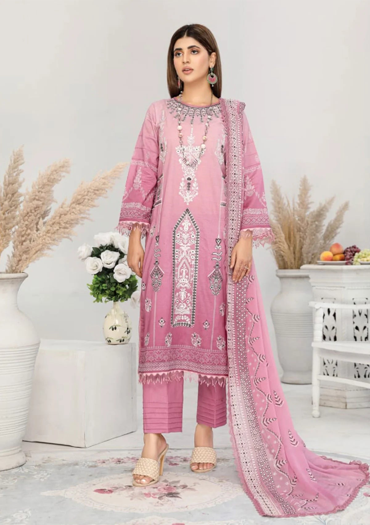 Smile Luxury Lawn'23 Vol-05 D-1110 - Mohsin Saeed Fabrics