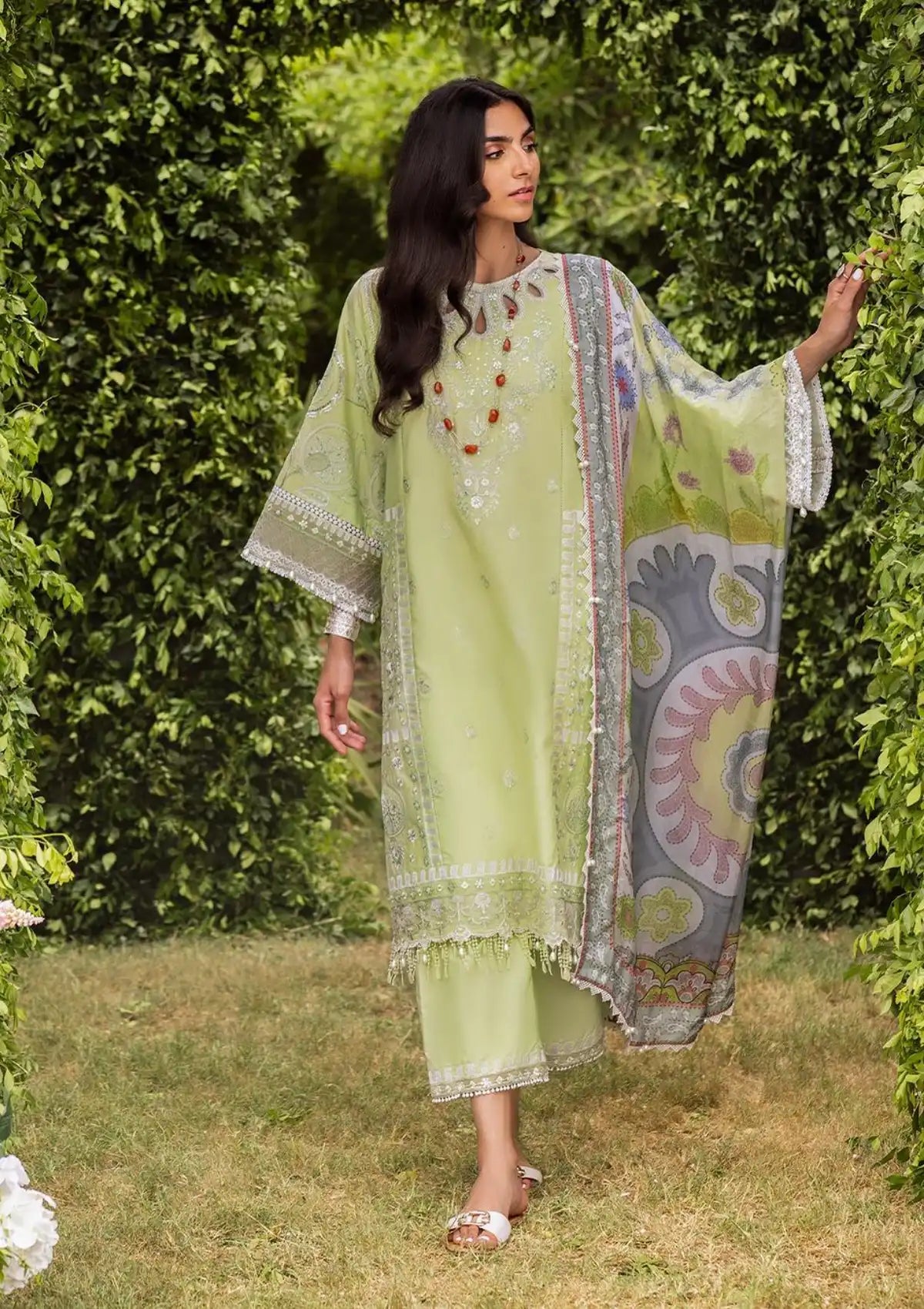 Siraa By Sadaf Fawad Khan Lawn'24 Vol-02 GINA-B - Mohsin Saeed Fabrics