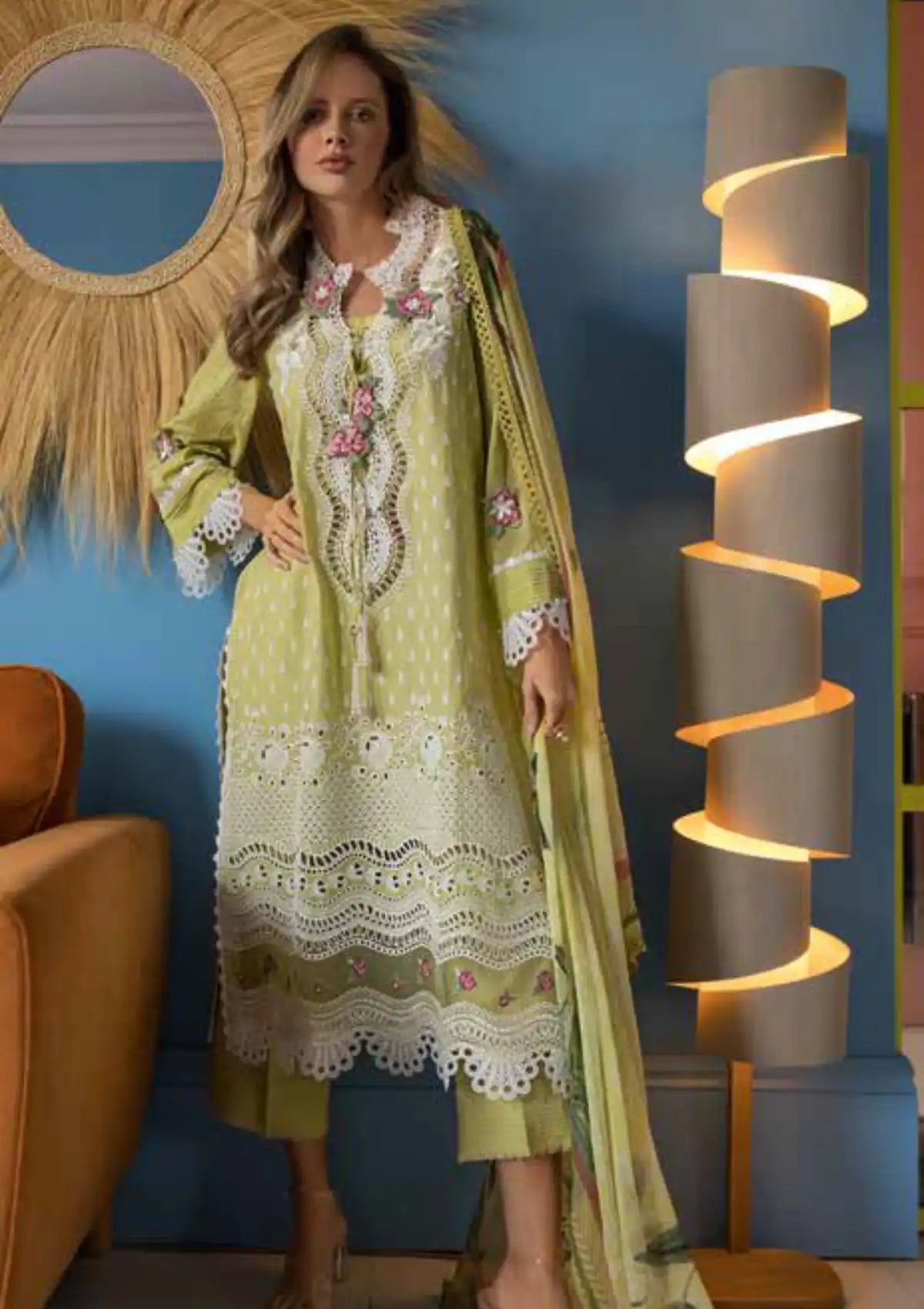Sobia Nazir Vital Lawn'24 V-11A - Mohsin Saeed Fabrics