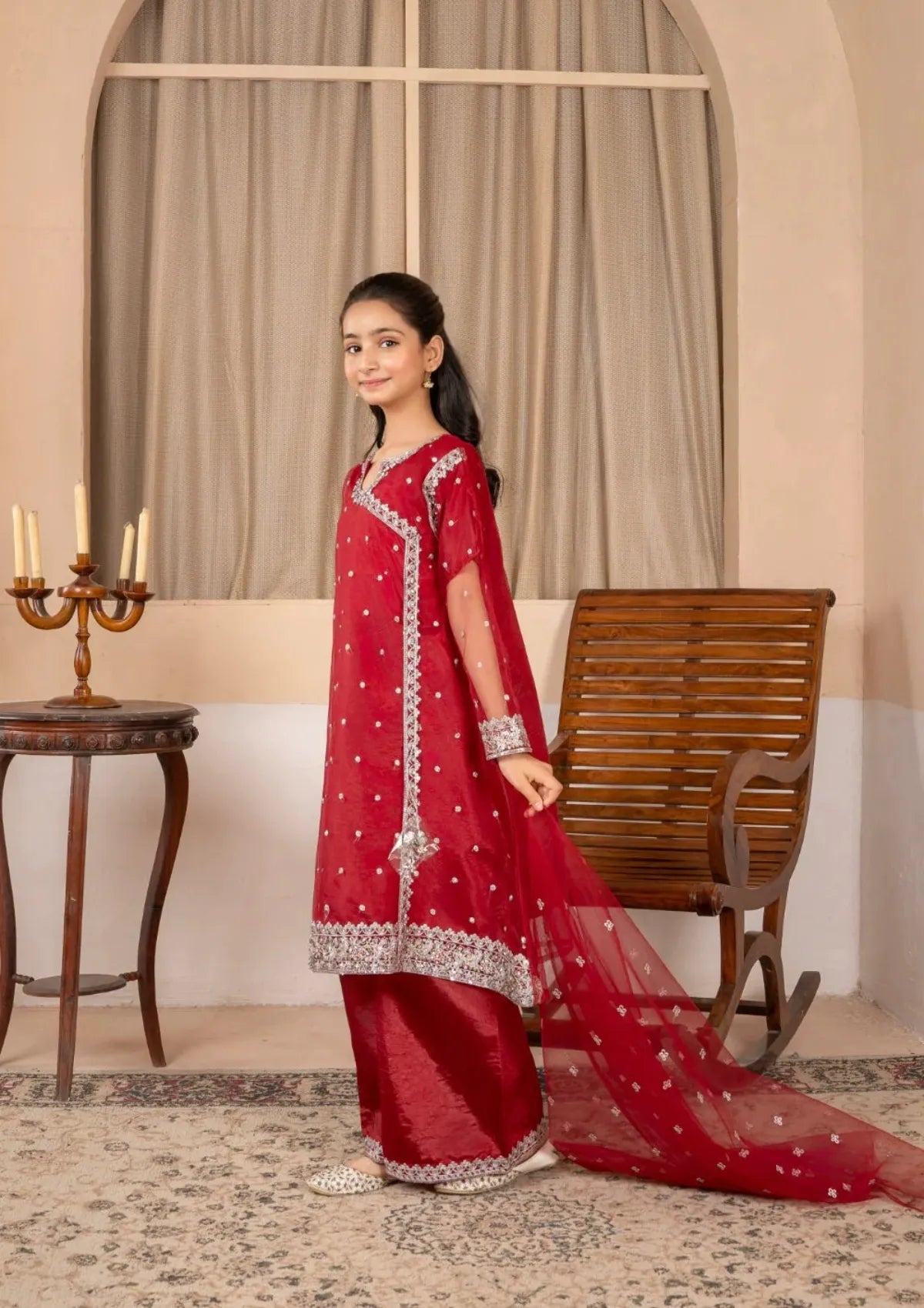 Kids Festive By Khayat - Maroon Angrakha