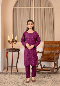 Kids Casual By Khayat Purple Heart - 2Pc