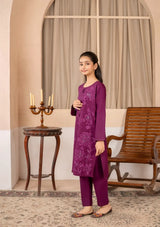 Kids Casual By Khayat Purple Heart - 2Pc