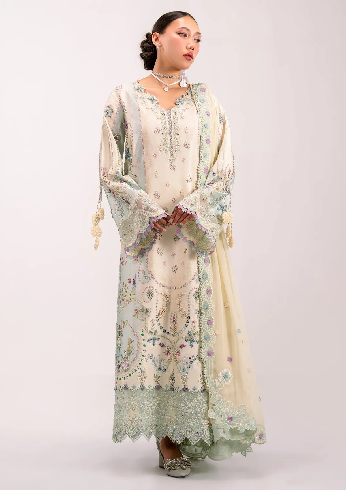 Qalamkar Luxe Silk'26 QSL-01 AZURE