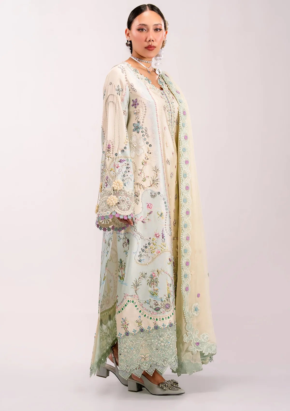 Qalamkar Luxe Silk'26 QSL-01 AZURE