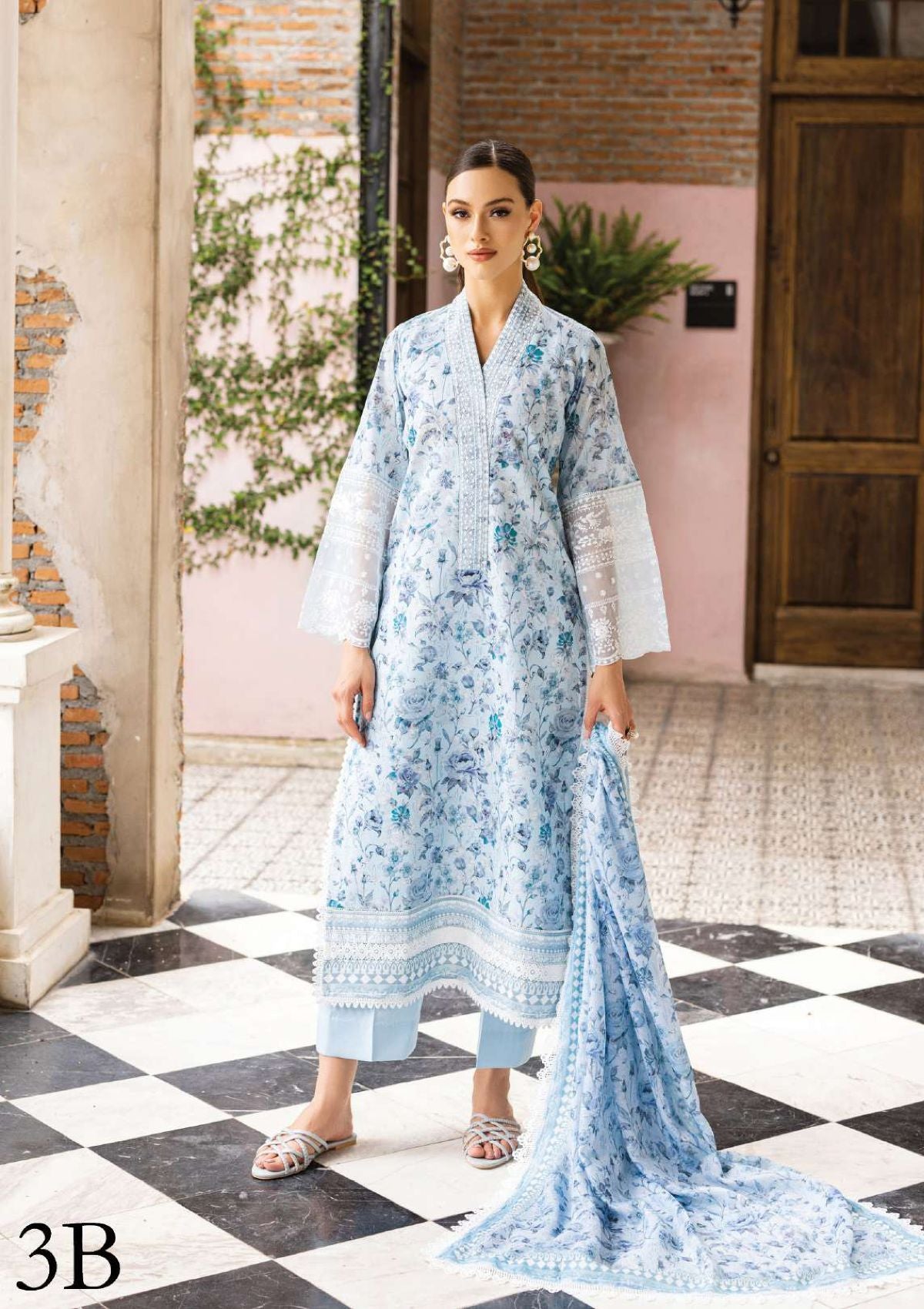 Zainab Chottani Tahra Lawn'23 D-3B - Mohsin Saeed Fabrics