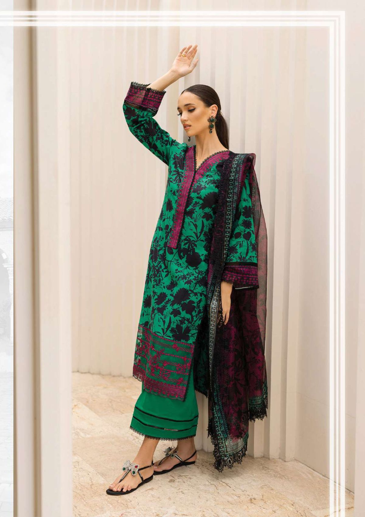 Zainab Chottani Tahra Lawn'23 D-5A - Mohsin Saeed Fabrics