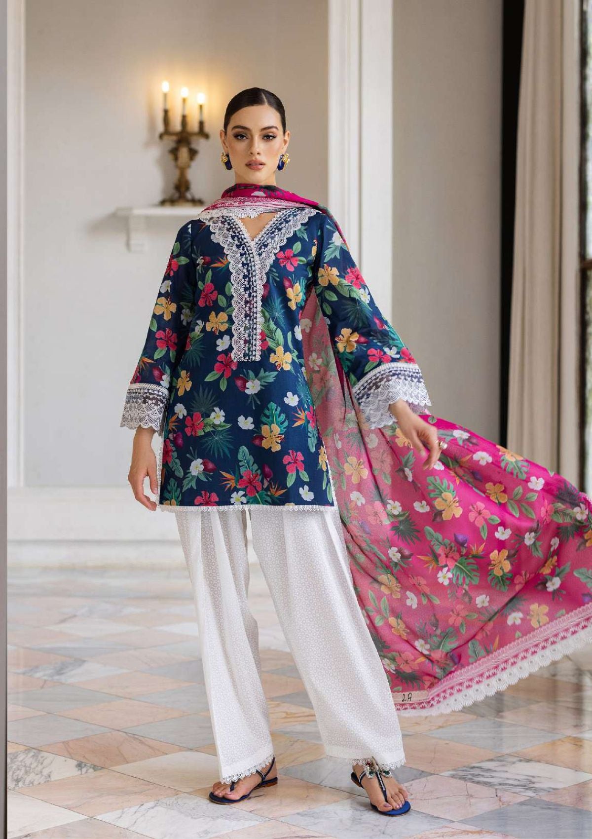 Zainab Chottani Tahra Lawn'23 D-2A - Mohsin Saeed Fabrics