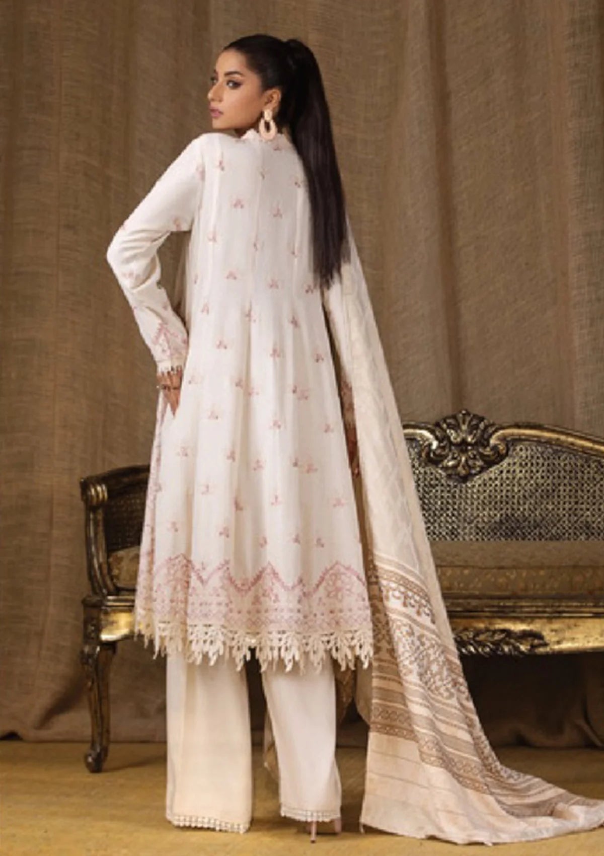 Tehzeeb Emb Leather Peach'23 Vol-06 TL-139 - Mohsin Saeed Fabrics