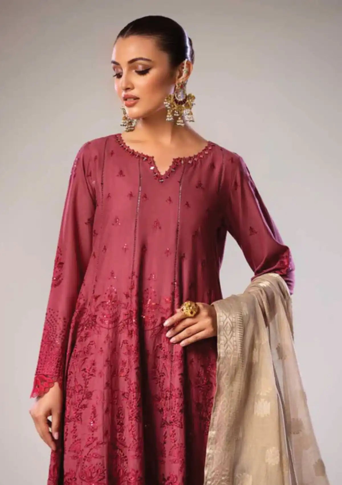RA Tehzeeb Chikankari Lawn'24 TL-252 - Mohsin Saeed Fabrics