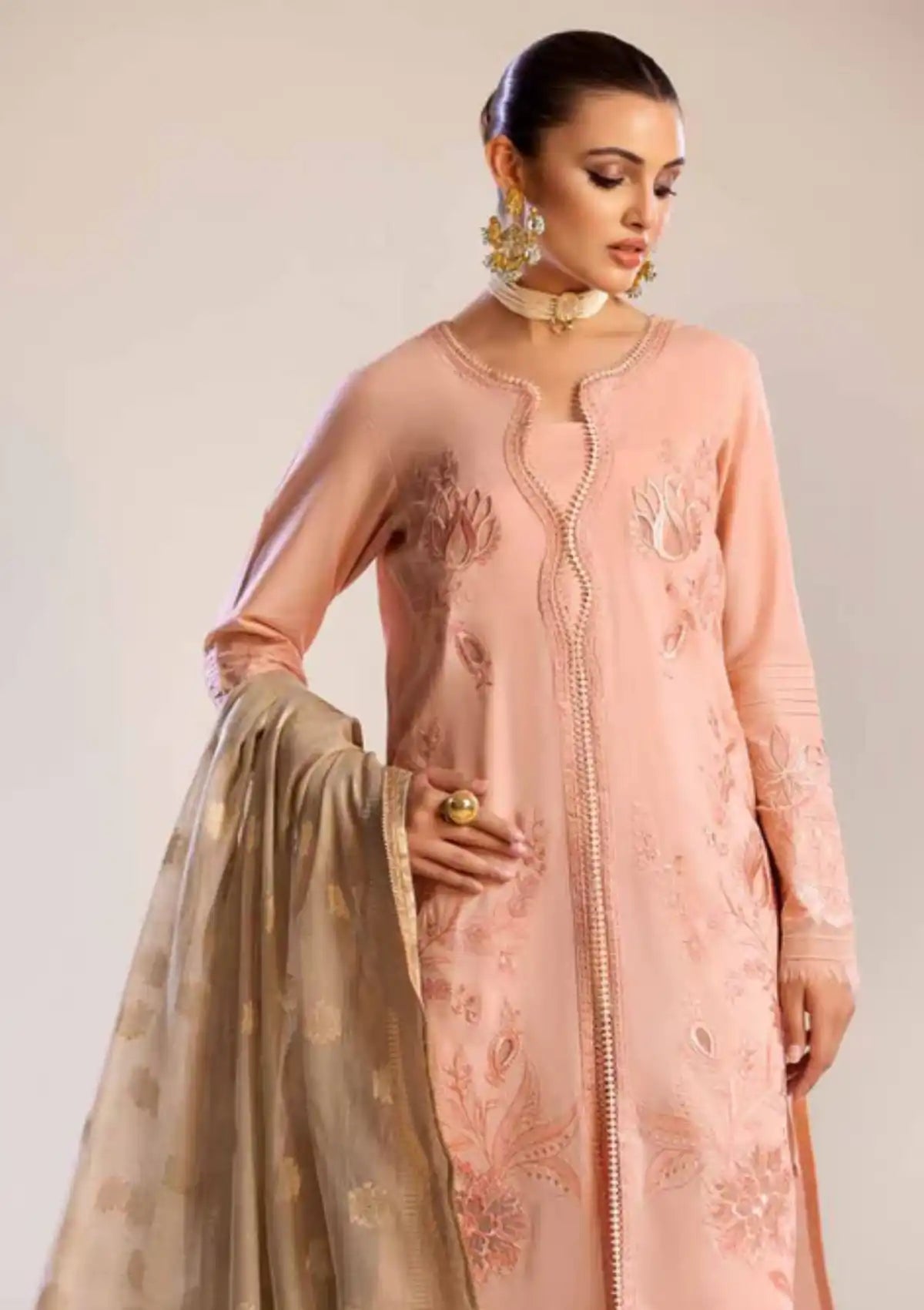 RA Tehzeeb Chikankari Lawn'24 TL-257 - Mohsin Saeed Fabrics