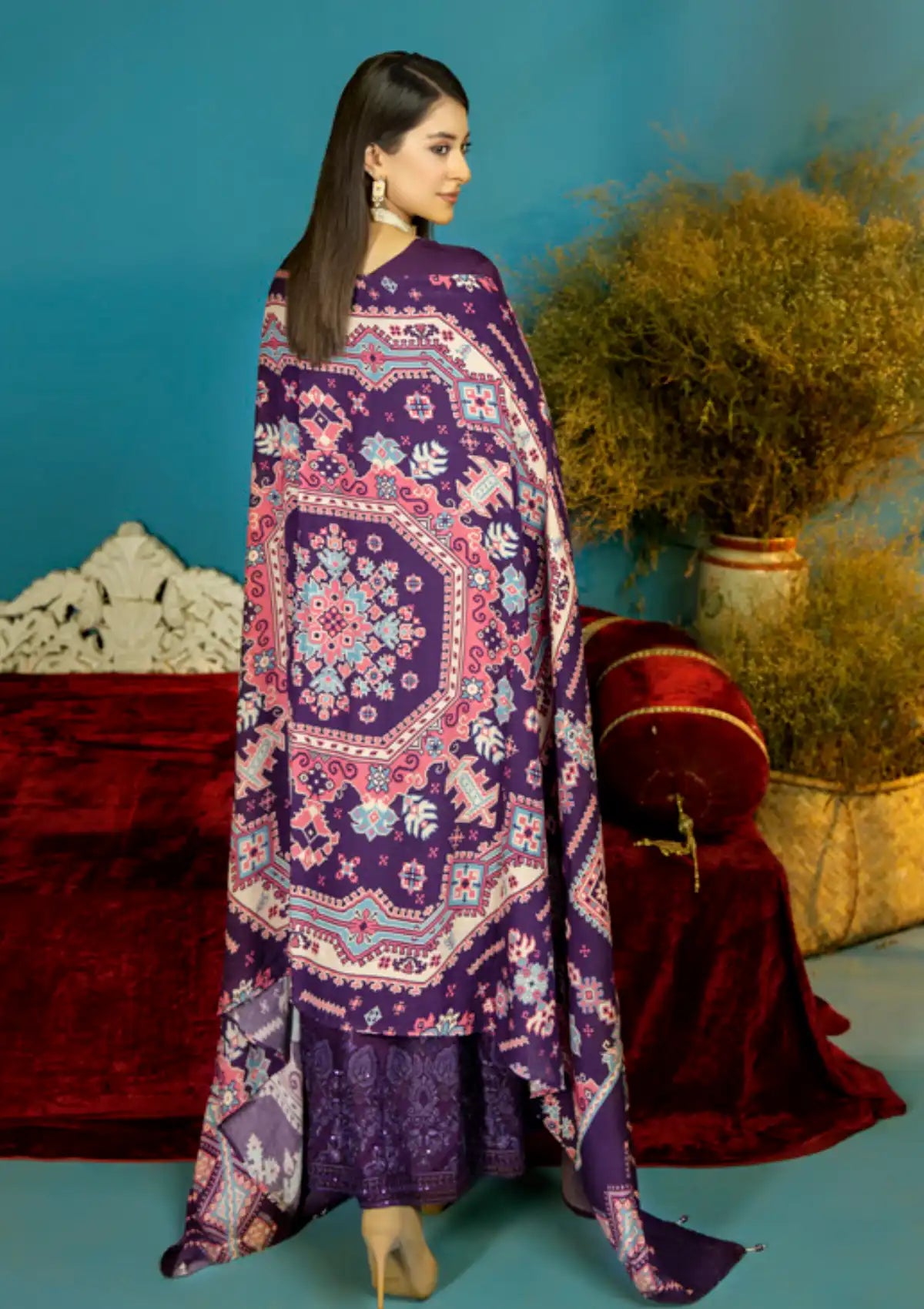 Tehzeeb Emb Chikankari Self Linen'23 TL-143 - Mohsin Saeed Fabrics