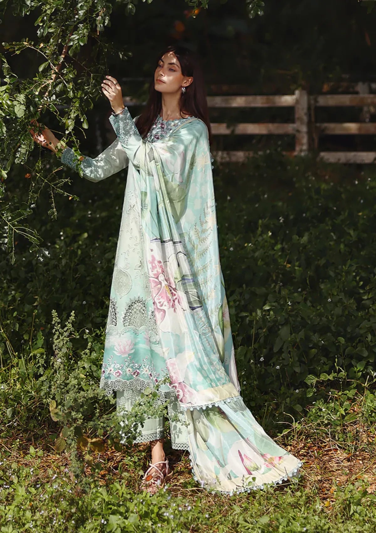 Mushq Solace Ombre Chikankari'26 D-08 Tranquil Muse