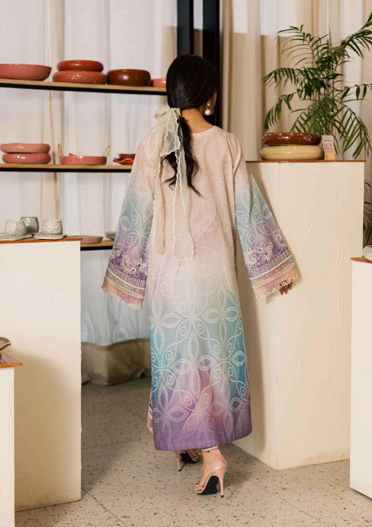 Nureh Ballerina Printed Chikankari Lawn'26 NU2-200