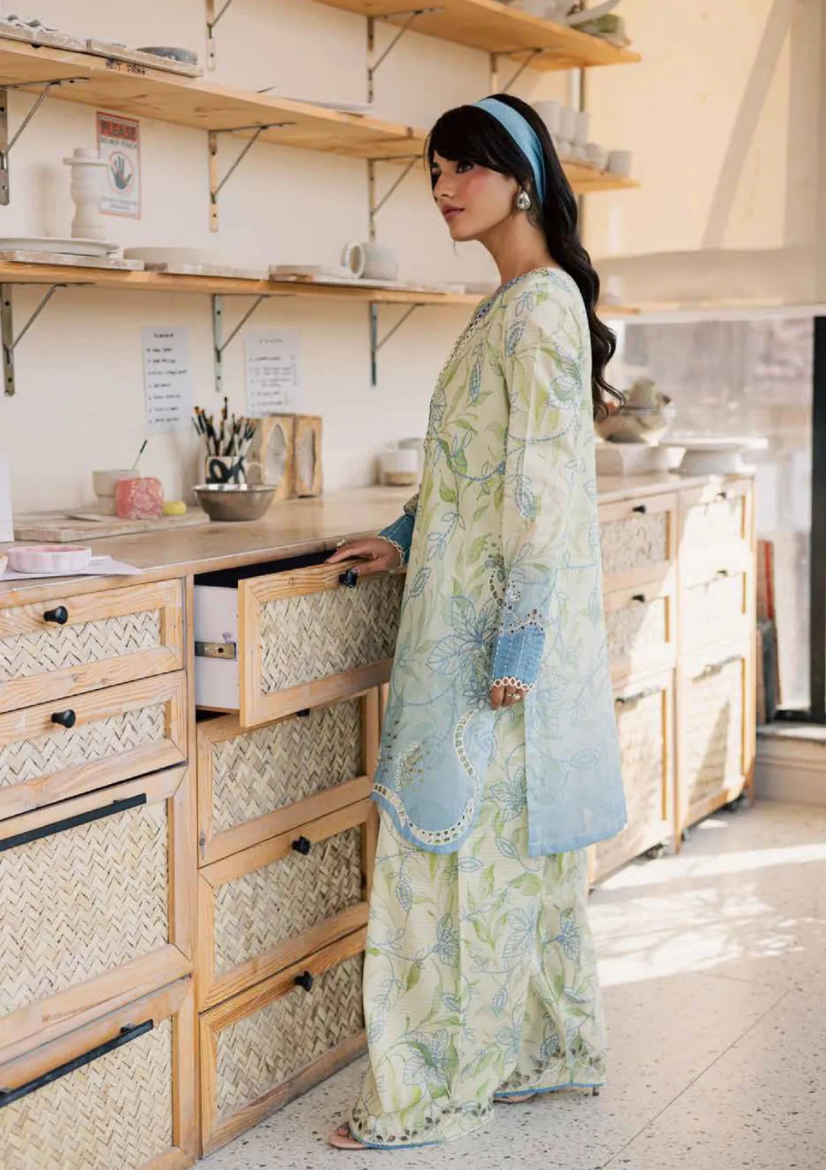 Nureh Ballerina Printed Chikankari Lawn'26 NU2-195