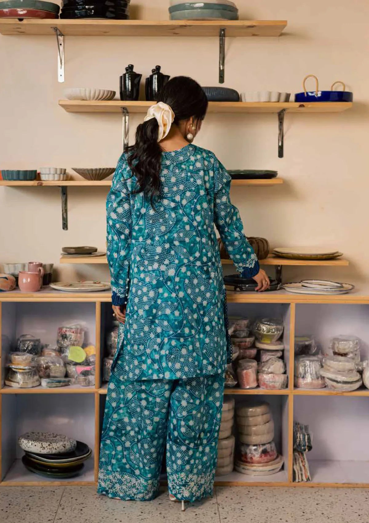 Nureh Ballerina Printed Chikankari Lawn'26 NU2-196