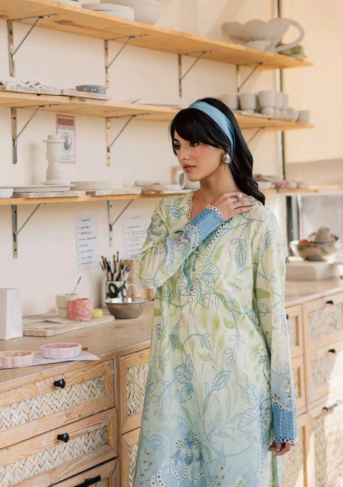 Nureh Ballerina Printed Chikankari Lawn'26 NU2-195