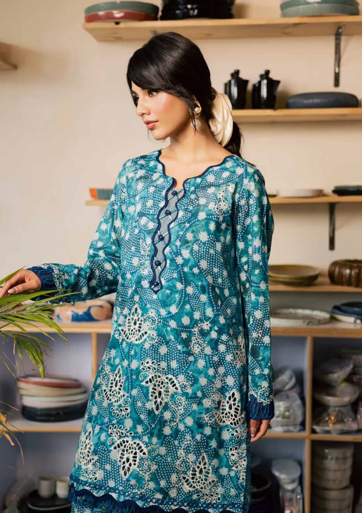 Nureh Ballerina Printed Chikankari Lawn'26 NU2-196
