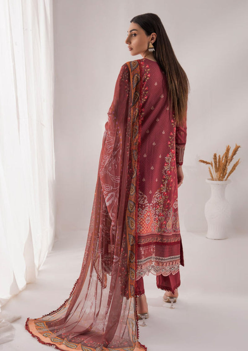 Shazme Nur Emb Prints Lawn'24 SH-05-DAHLIA - Mohsin Saeed Fabrics