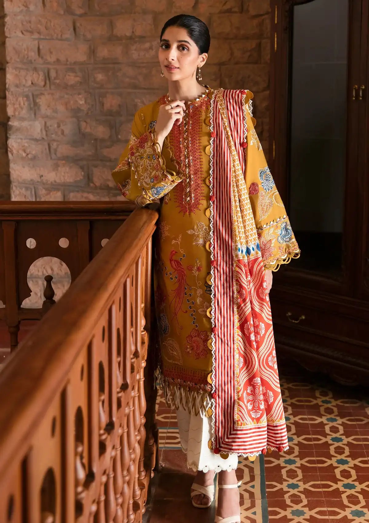 Zaha Festive Lawn'23 ZF23-02 - Mohsin Saeed Fabrics