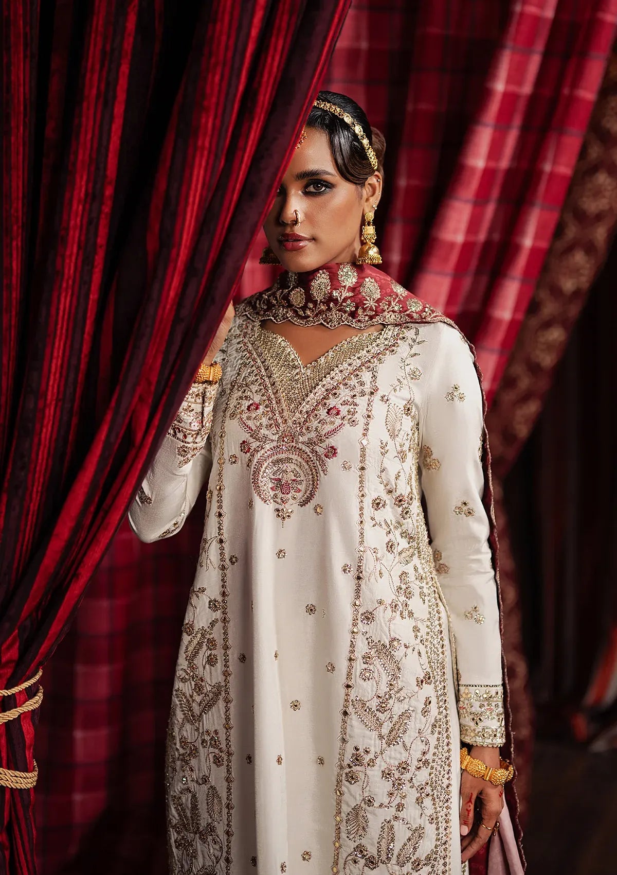 Afrozeh Divani Silk Edit'25 D-01 Khuld