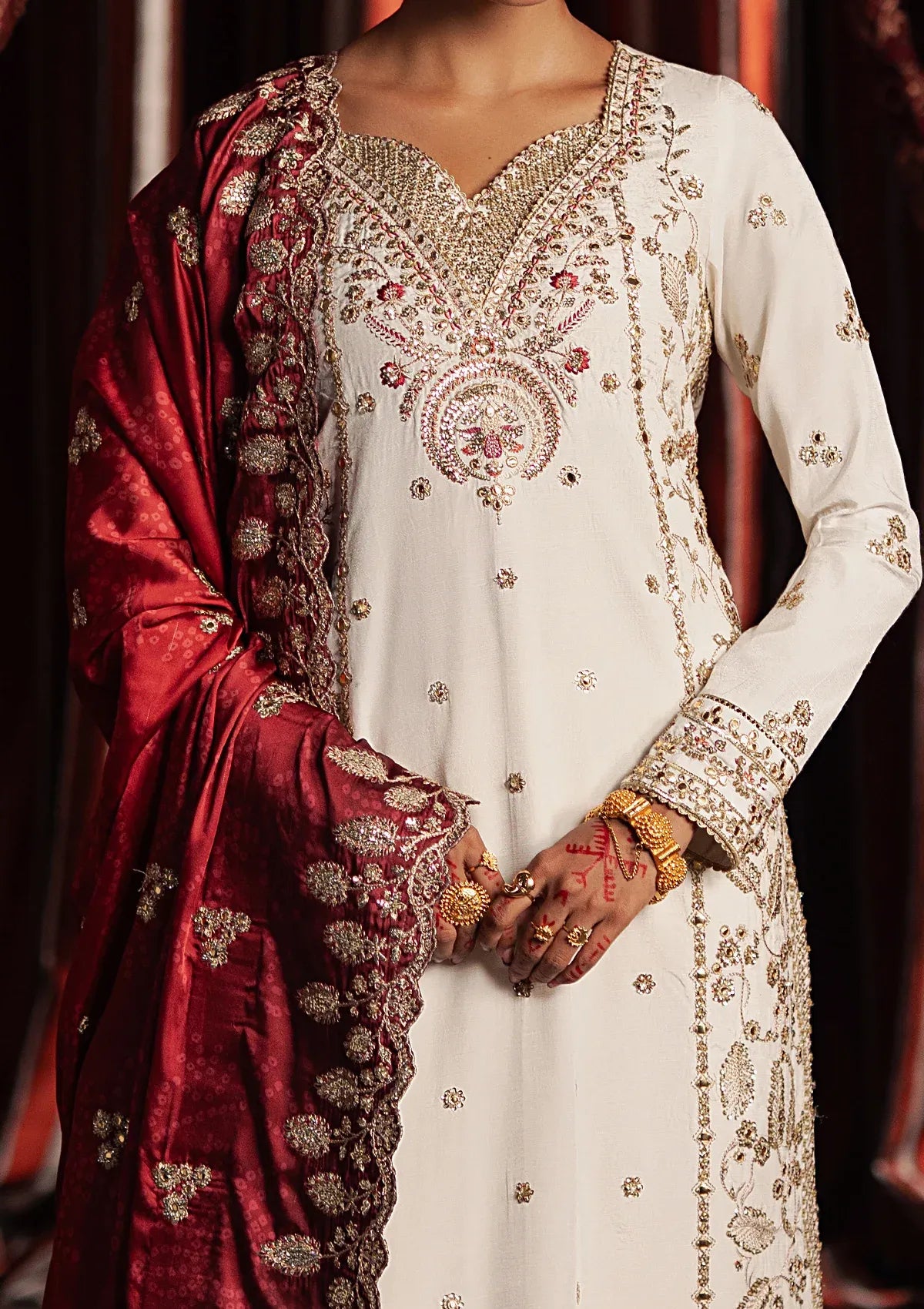 Afrozeh Divani Silk Edit'25 D-01 Khuld