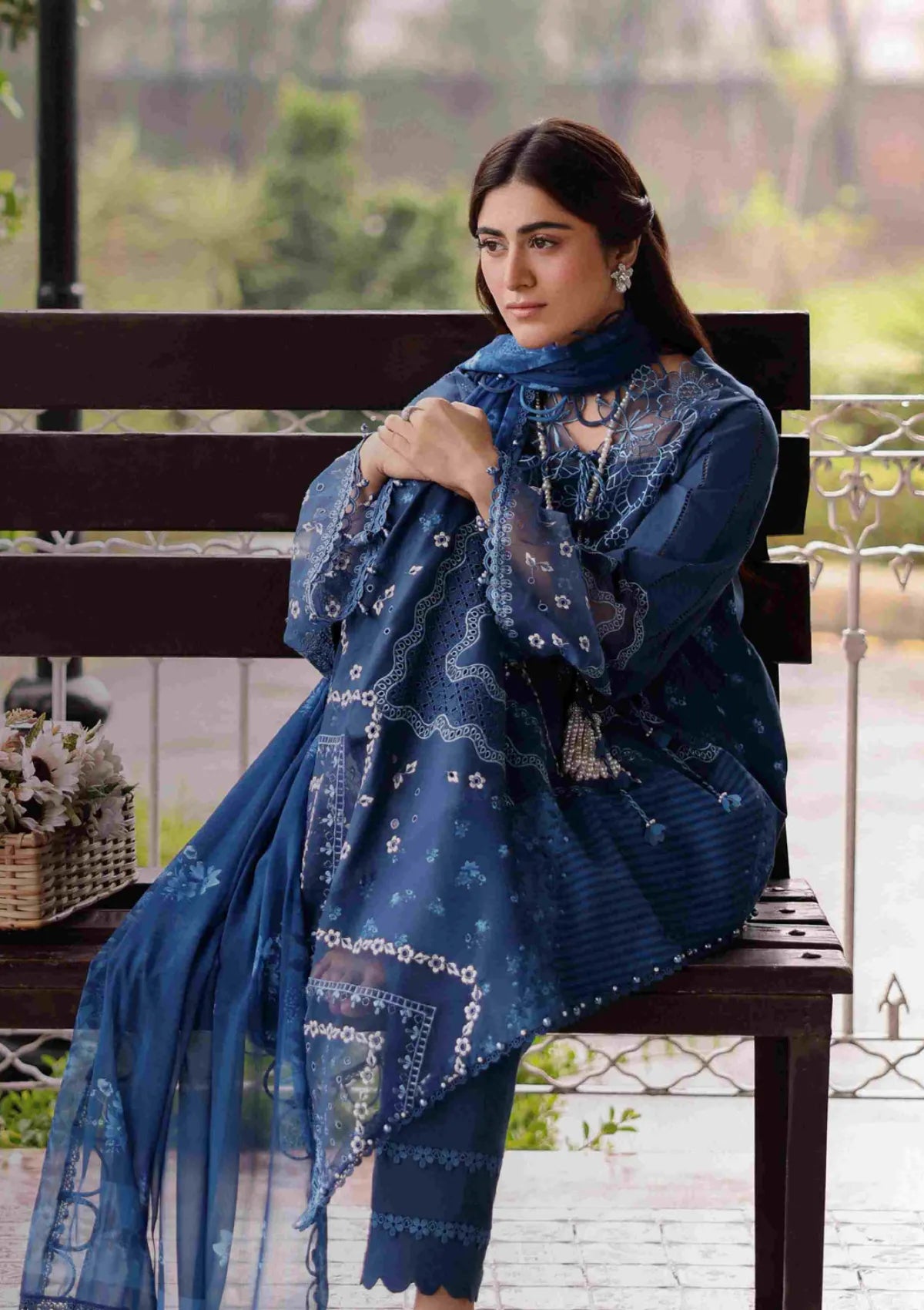 Sardinia Emb Lawn Eid Edit'26 D-1706 Terrace Blue