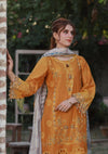 Clothere By Anam Lawnkari'24 D-01 Yellow Mustard - Mohsin Saeed Fabrics