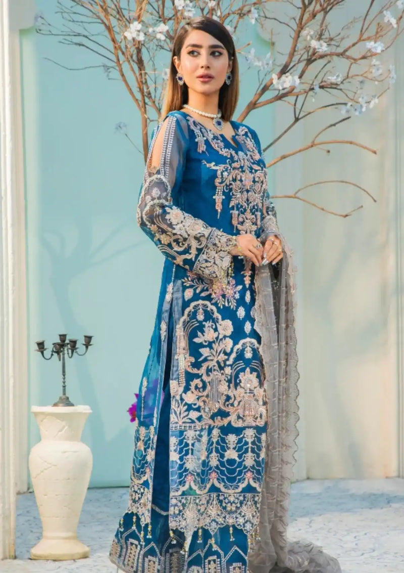 Areesha Luxury Formal'24 Vol-18 D-03 ZINK BLUE