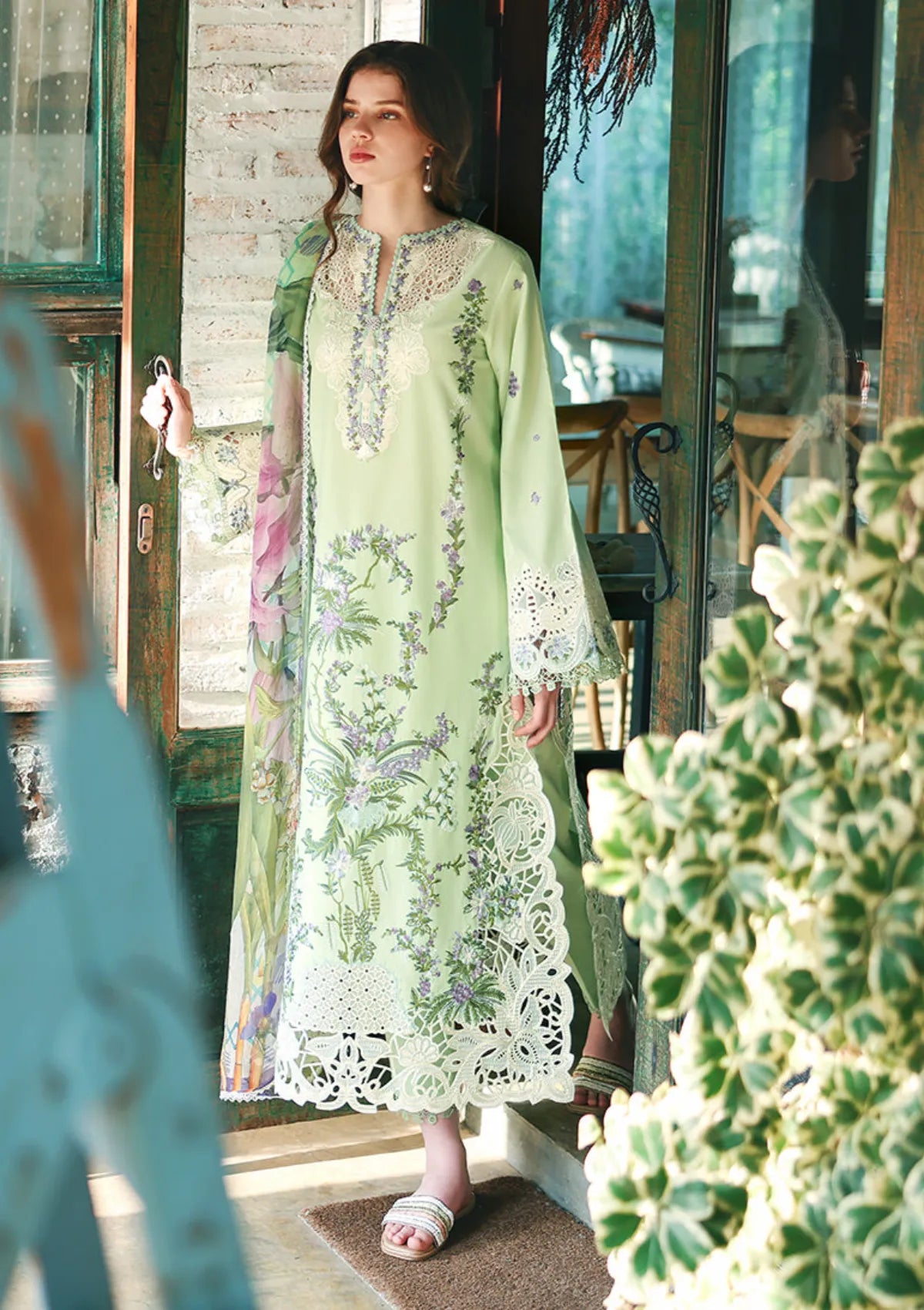 Hemline By Mushq Secret Garden Lawn'26 D-12 Verdant Bloom
