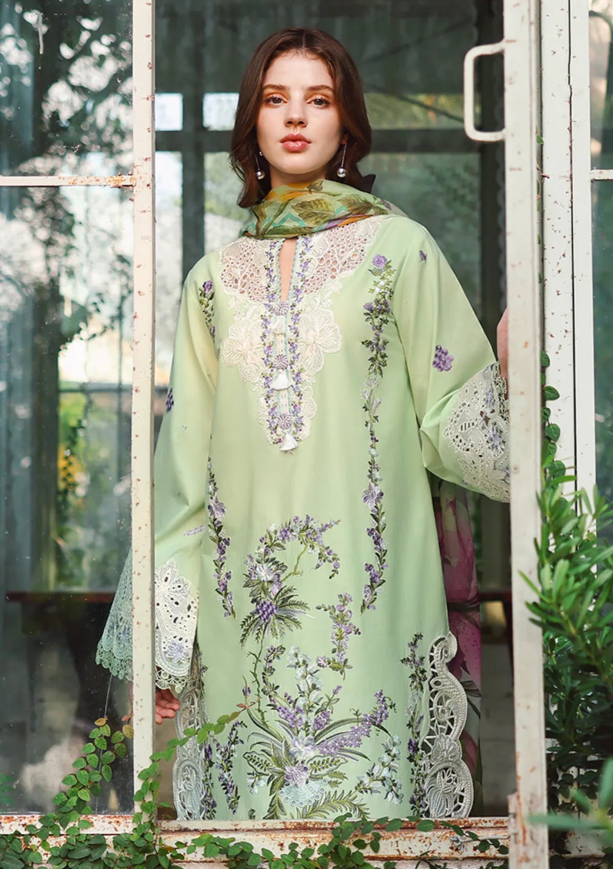Hemline By Mushq Secret Garden Lawn'26 D-12 Verdant Bloom