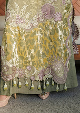 Asifa & Nabeel Plush Luxury Winter'26 WLXU-01 Olive Bloom